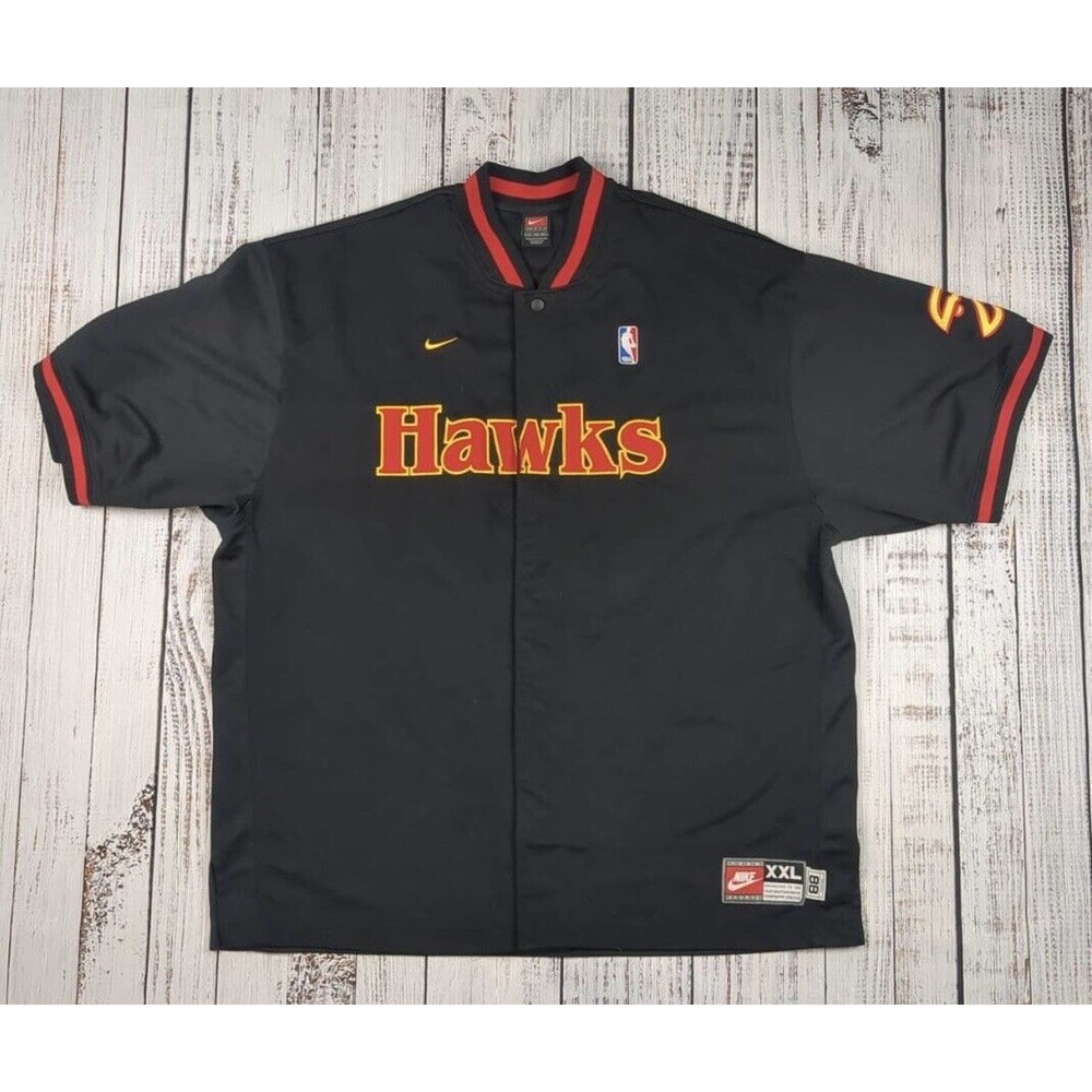 Nike Atlanta Hawks 1988 Shooting Warmup Shirt Sewn Authentic Jersey Sz 2XL